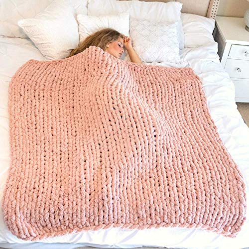 HEARTH & STONE™ Chunky Knit Blanket (Blush Pink)
