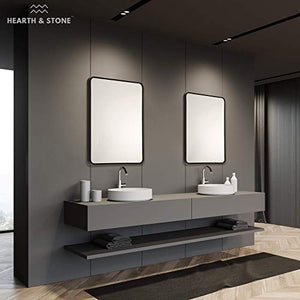 HEARTH & STONE™ Matte Black Framed Mirror