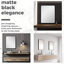 Load image into Gallery viewer, HEARTH &amp; STONE™ Matte Black Framed Mirror