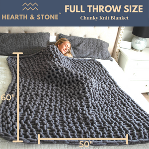 HEARTH & STONE™ Chunky Knit Blanket (Slate Gray)