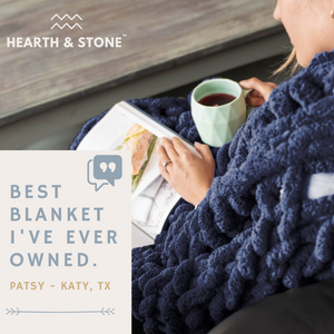 HEARTH & STONE™ Chunky Knit Blanket (Navy Blue)