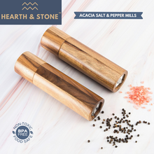 Load image into Gallery viewer, HEARTH &amp; STONE™ Acacia Wooden Salt &amp; Pepper Grinder Set